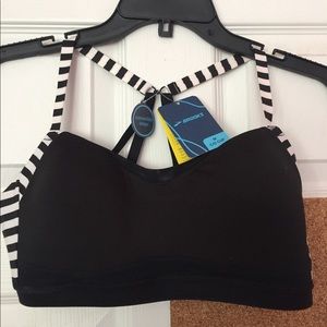Black and White Sports Bra